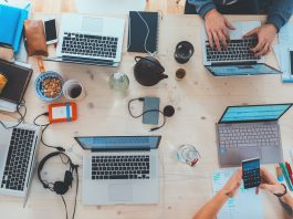 laptops on the table