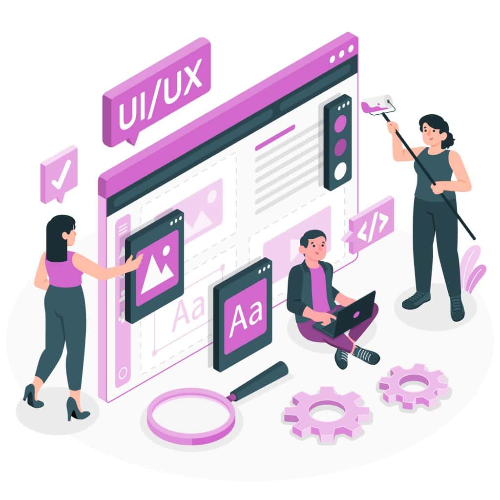 image representing the UI/UX designing