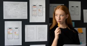 How to Build a Strong Portfolio as a UI/UX Designer in the US Picture of UI designer with UI designs