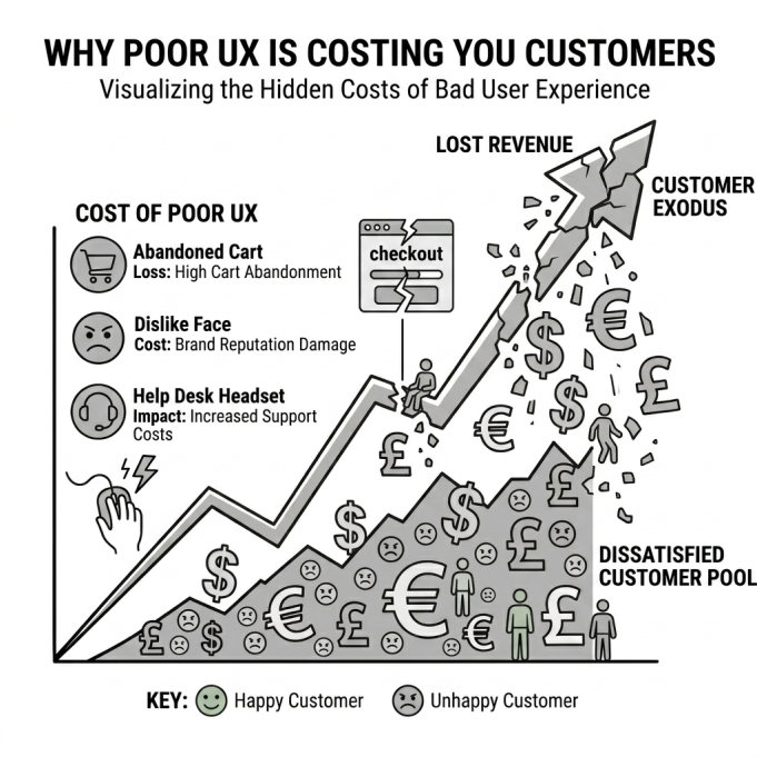 Why Poor UX Is Costing You Customers (Case-Based Analysis)