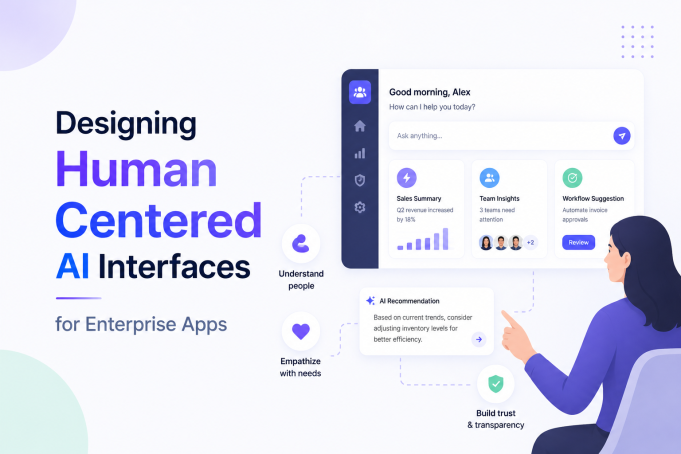 Designing Human Centered AI Interfaces for Enterprise Apps