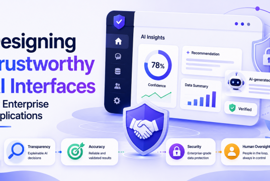 Designing Trustworthy AI Interfaces for Enterprise Applications