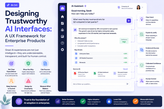 Designing Trustworthy AI Interfaces: A UX Framework for Enterprise Products